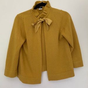J. Crew Mustard Yellow Cardigan Sweater